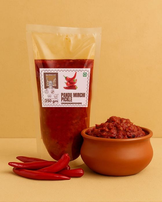 Red Chilli Pickle (Agrahaaram Special) (Coldpressed Oil) (250 Grams)