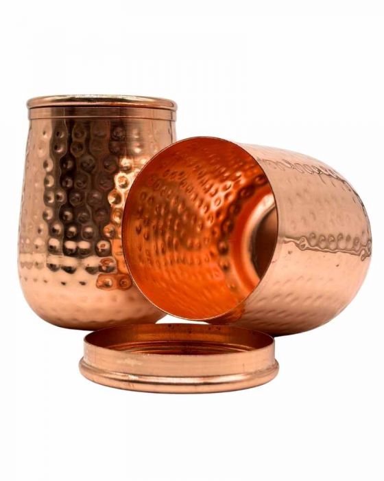 COPPER GLASS SET (2PCS) - LID GLASS HAMMER