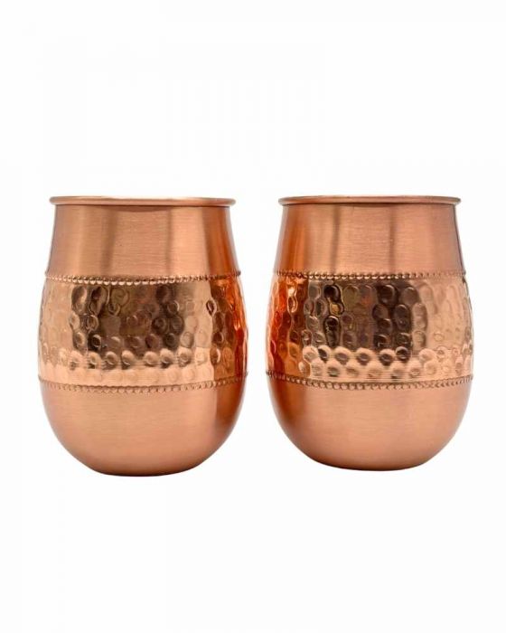 COPPER GLASS SET (2PCS) - DHOLAK MATT