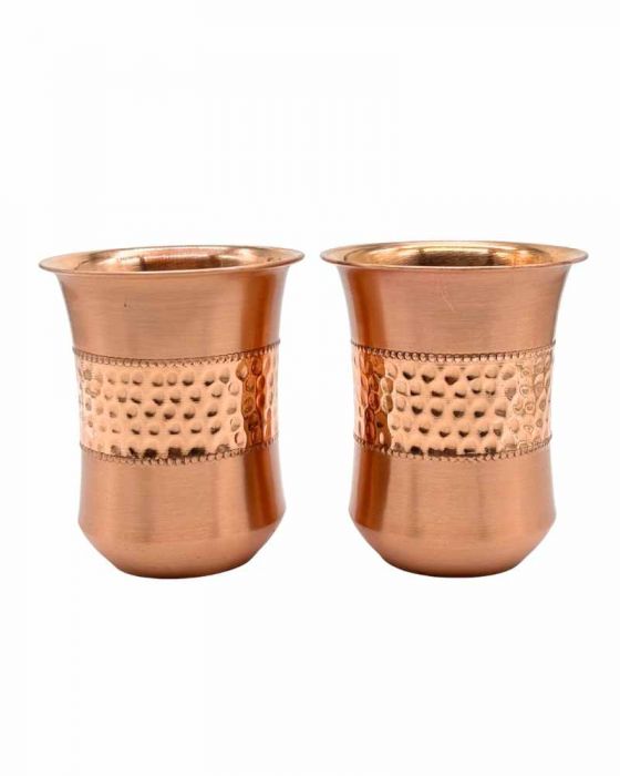 COPPER GLASS SET (2PCS) - DAMRU MATT