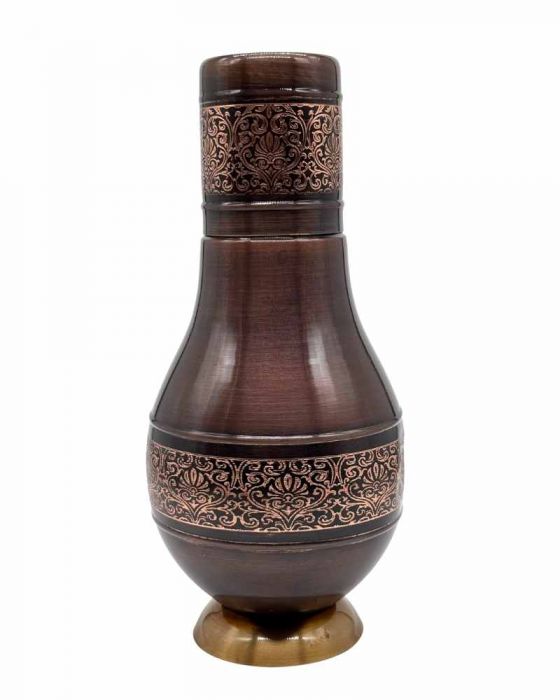 COPPER BEDROOM JAR - SURAHI POT - ANTIQUE