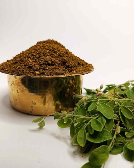 Munagaku Karam Podi (Moringa Mirchi Powder) (మునగాకు కారం పొడి) (200 Grams)