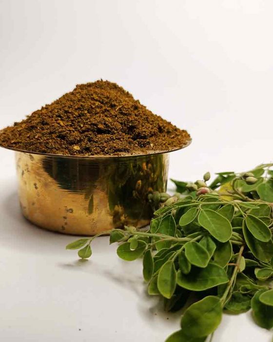 Munagaku Karam Podi (Moringa Mirchi Powder) (మునగాకు కారం పొడి) (150 Grams)