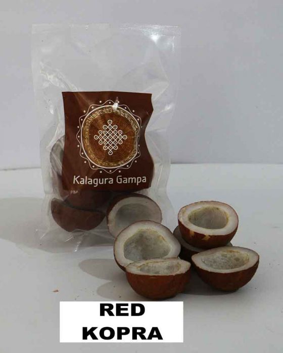 Red Dry Coconut|Premium|Sun-dried|Kopra|Nariyal| 250 Grams|