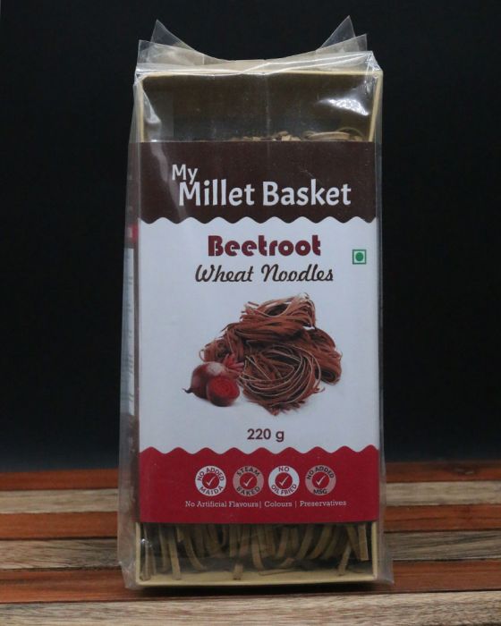 Beetroot Wheat Noodles (MYMB) (220 Grams)