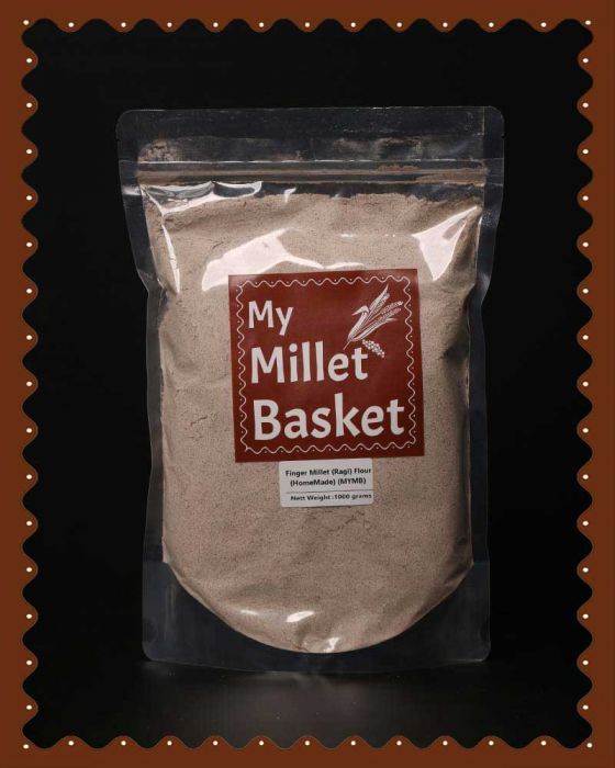 Finger Millet (Ragi) Flour HM (HomeMade) (MYMB) (1000 Grams)