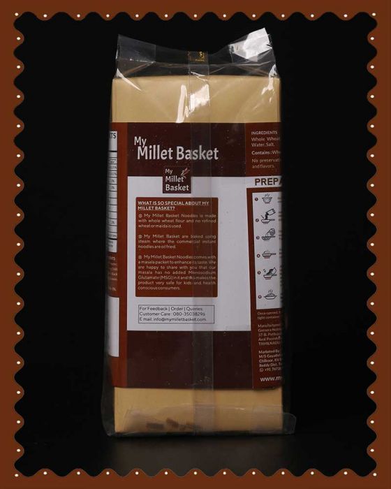 Ragi Millet Noodles|FingerMillet|100% Natural No Maida, No MSG|MYMB|220 Grams|