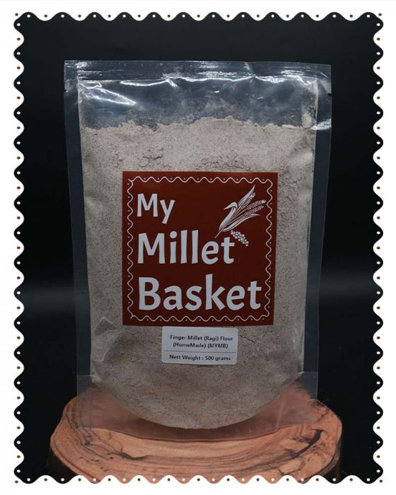 Finger Millet (Ragi) Flour (HomeMade) (MYMB) (500 Grams)