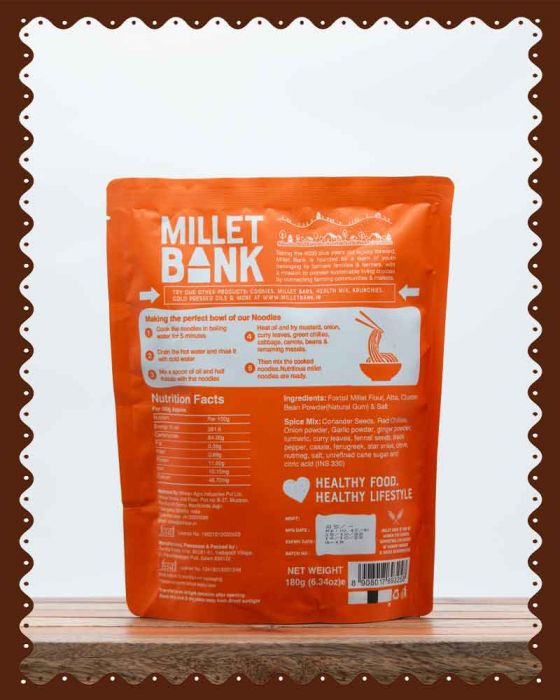 Foxtail Millet Noodles|Millet Bank|180 Grams|