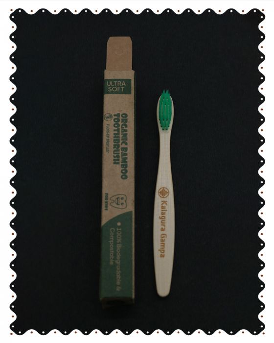 Baby Bamboo Tooth Brush - Bamboo Fiber Bristles Green (1 Pc)