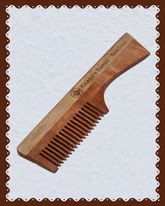 Neem Wood Handle Comb (1 Pc)