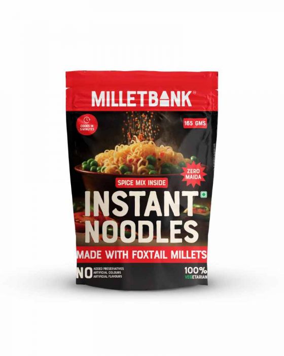 Instant Noodles Made With Foxtail Millets (Spice Mix Inside) (Millet Bank) (165 Grams)
