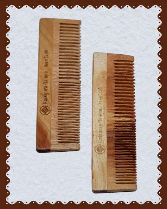 Neem Wood Lily Comb (1 Pc)