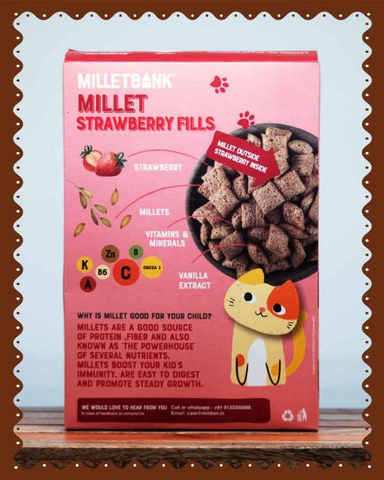 STRAWBERRY MILLET FILLS|MILLET BANK| 250 Grams|