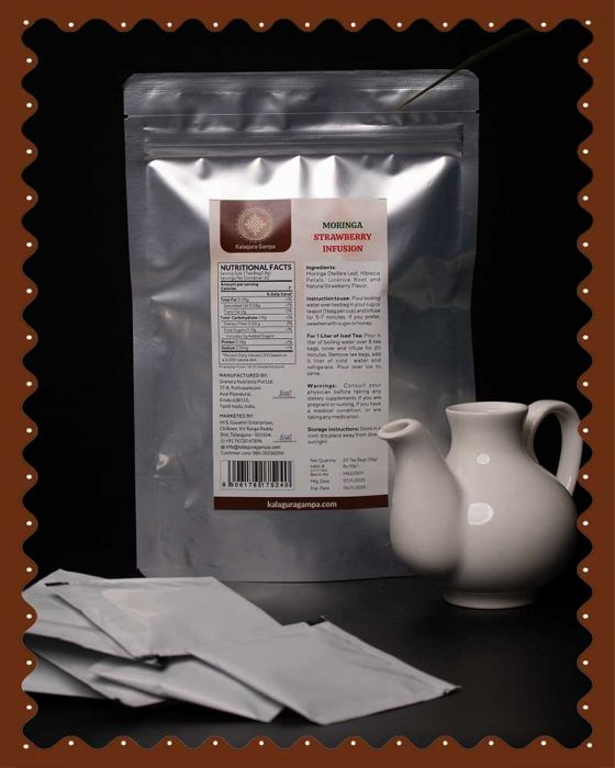Moringa Tea Bags|Strawberry Infusion| 20 Pcs|