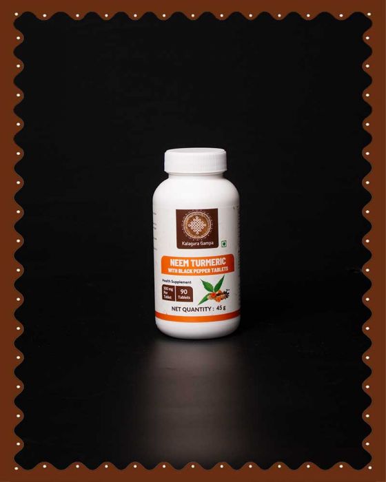 Neem & Turmeric with Black Pepper Tablets|For Wellness|90 Pcs|