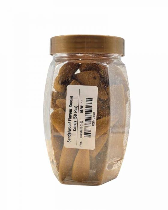 Sandalwood Flavour  Backflow Smoke Cones (50 Pcs)