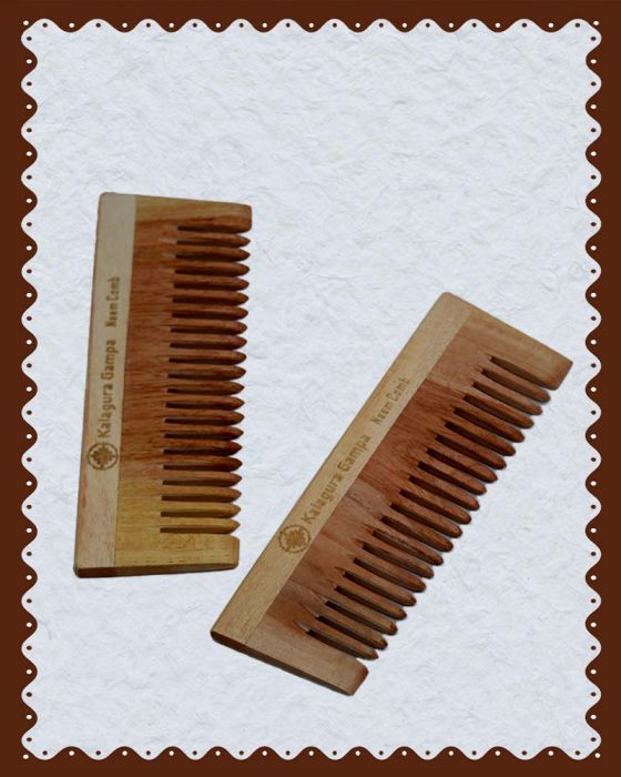 Neem Wood Shampoo/Detangler Comb (1 Pc)