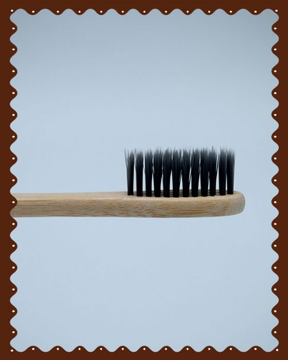 Bamboo Tooth Brush - Charcoal Bristles (1 Pc)