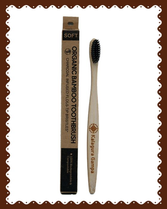 Bamboo Tooth Brush - Charcoal Bristles (1 Pc)