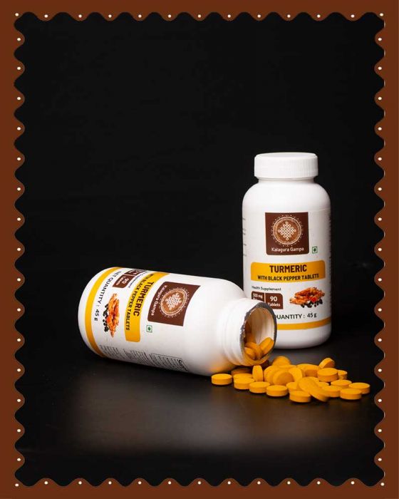 Turmeric With Black Pepper Tablets (90 Pcs)
