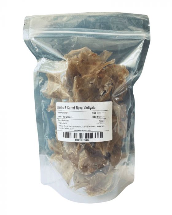 Garlic & Carrot Rava Vadiyalu (100 Grams)
