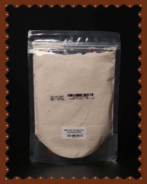 White Jowar (Sorghum) Flour (HomeMade) (MYMB) (500 Grams)