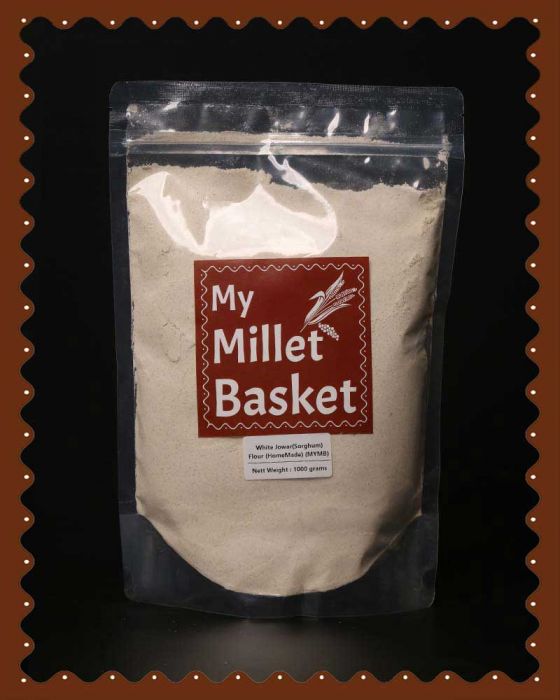 White Jowar (Sorghum) Flour (HomeMade) (MYMB) (1000 Grams)