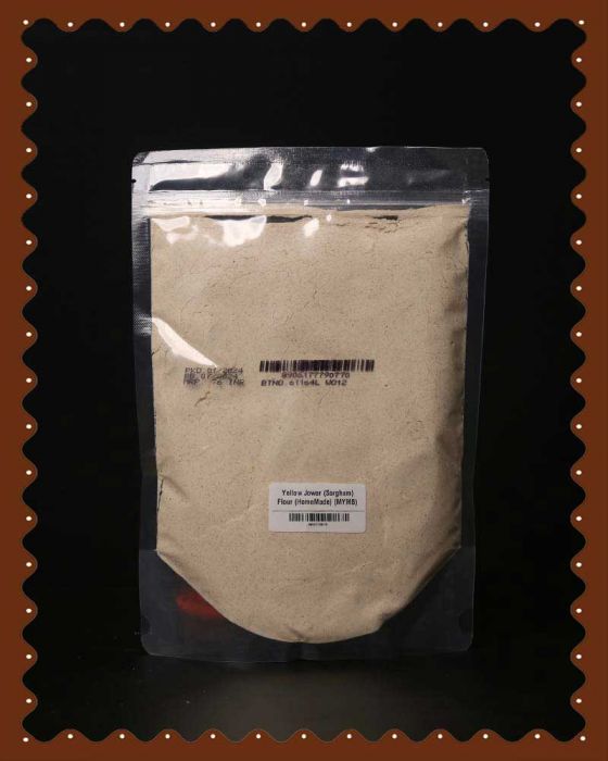 Yellow Jowar (Sorghum) Flour (HomeMade) (MYMB) (500 Grams)