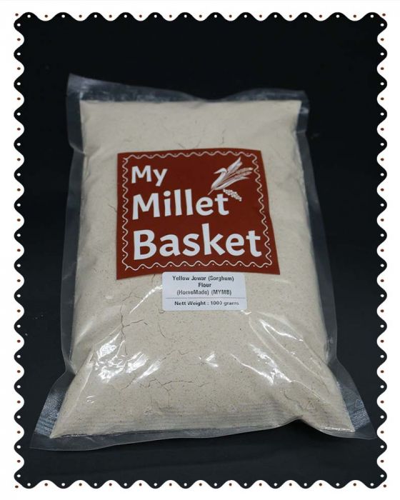 Yellow Jowar (Sorghum) Flour (HomeMade) (MYMB) (1000 Grams)