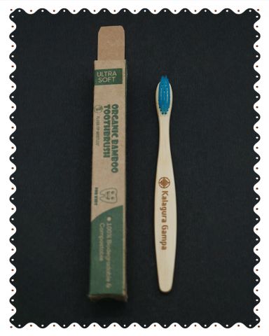 Baby Bamboo Toothbrush|Soft Blue Bamboo Fiber Bristles|1 Pc|