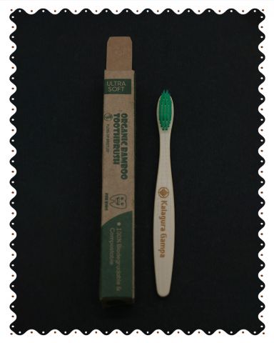 Baby Bamboo Toothbrush|Soft Green Bamboo Fiber Bristles|1 Pc|