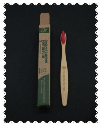 Baby Bamboo Toothbrush|Soft Pink Bamboo Fiber Bristles|1 Pc|