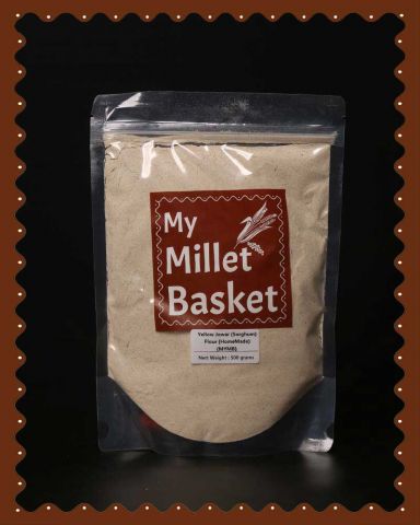 Yellow Jowar (Sorghum) Flour (HomeMade) (MYMB) (500 Grams)