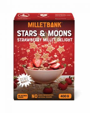 Stars & Moons Strawberry Millet Delight (Millet Bank) (400 Grams)